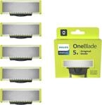 Philips OneBlade Original Klingen - 5x Original-Ersatzklingen, Trimmen und Rasieren