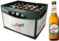 San Miguel Especial Premium Lager Flaschenbier, MEHRWEG (24 x 0.33 l) im Kasten,