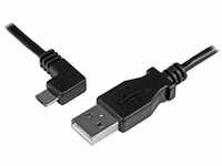 StarTech.com Micro USB Lade/Sync-Kabel, St/St, Micro USB linksgewinkelt, 1m,...