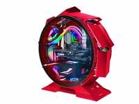 Mars Gaming MCORB Rot, Micro-ATX XL Gaming PC-Gehäuse, Custom Rundes Design,