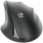 Manhattan 190237 Ergonomische Wireless Maus mit USB-A und USB-C&trade; 2-in-1...