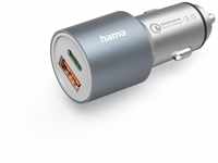 Hama Auto Ladegerät, Kfz Schnellladegerät 38 Watt USB C + USB A (2 Port