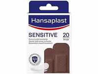 Hansaplast Sensitive Hautton Pflaster dark (20 Strips), hautfreundliche und