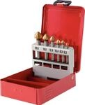 KS Tools 336.0426 HSS TiN Kegel-Entgratsenker-Satz, Stahlblechkassette 6-tlg.