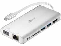Goobay 49850 USB C Hub Multiport Verteiler 9 Ports HDMI/VGA/USB C PD / 2X USB...
