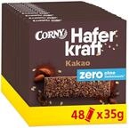 Haferriegel | Corny Haferkraft Zero Kakao | Veganer M&uuml;sliriegel ohne Zuckerzusatz 