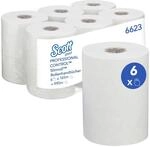 Scott&reg; Control&trade; Slimroll&trade; Rollenhandt&uuml;cher, 1-lagige wei&szlig;e Einweg-Handt&uuml;cher,