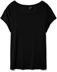 VERO MODA Damen Vmava Plain Top Gajrs Noos T-Shirt, Schwarz, S EU
