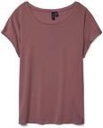 VERO MODA Damen Einfarbiges Stretch T-Shirt Basic Rundhals Top Oberteil Tief