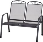 Siena Garden Elda 2er Bank matt-anthrazit Streckmetall