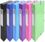 Exacompta 6x Archivboxen Iderama A4 R&uuml;cken 8 cm farbig sortiert
