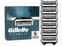 Gillette Intimate Rasierklingen, 6 Ersatzklingen für Nassrasierer Herren, mit