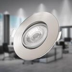 B.K.Licht - 6er Set LED Einbaustrahler 230V, stufenlos dimmbar, schwenkbar, Lochmass