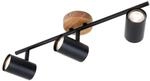 BRILONER - Deckenlampe schwenkbar, Holzbasis, GU10 Fassung, max. 35 Watt,