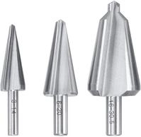 kwb HSS Blech-Sch&auml;lbohrer Set, 3-teilig f&uuml;r Edelstahl, Konus-Bohrer stufenlos f&uuml;r