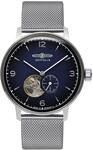Zeppelin Herrenuhr Automatik Hindenburg mit Mesh-Armband 8066M-3n