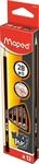 Maped M850022 Bleistift BLACK'PEPS, 2B, schwarz/orange, 12 St&uuml;ck