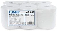 Funny Handtuchrolle 20 cm, 2-lagig, Hochwei&szlig;, 450 Blatt, Papierhandt&uuml;cher f&uuml;r