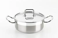 BRA Profesional | Professioneller Edelstahltopf mit Deckel 18 cm | F&uuml;r alle