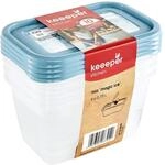 keeeper Tiefk&uuml;hldosenset 4-teilig, Wiederbeschreibbarer Deckel, 4 x 750 ml,...