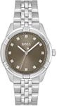 BOSS Analog Quarzuhr f&uuml;r Damen Kollektion Rhea mit Silbernes Edelstahlarmband -