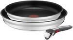 Jamie Oliver by Tefal Ingenio 3-teiliges Pfannenset abnehmbarer Griff, 24/28 cm,