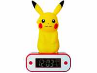 Teknofun - Pokémon Wecker - Pikachu - Beleuchteter Retro-Bildschirm -gelb-...