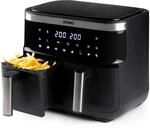 DOMO DO537FR Doppel Hei&szlig;luftfritteuse - 2 x 4 L - Touchscreen mit LCD-Display - 8