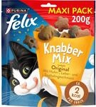 Felix KnabberMix Original Katzensnack, Knusper-Leckerlie mit 3 Geschmacksrichtungen,