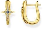THOMAS SABO Creolen Royalty Stern mit Steine gold 925 Sterlingsilber, 750 Gelbgold