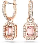 Swarovski Una Drop-Ohrh&auml;nger, Ros&eacute; Vergoldete Ohrringe mit Strahlenden Swarovski