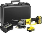 Stanley FatMax 18V Akku-Winkelschleifer SFMCG400M2K (4.0 Ah, 125 mm Scheiben-&oslash;, f&uuml;r