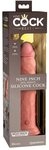 King Cock 9" Silicone Dual Density Cock, Light, 9 Zoll