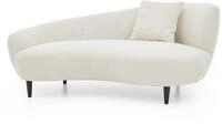 Atlantic Home Collection Olivia Chaiselongue, Massivholz, Creme, 176B x 97T x...