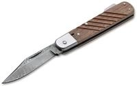 B&ouml;ker Manufaktur Solingen 98k-Damast Taschenmesser Damast/Walnussholz Braun,