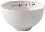 Villeroy & Boch - Statement Bol Lieblingsmensch 14 cm Wei&szlig;, Sp&uuml;lmaschinenfest,