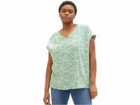 TOM TAILOR Damen 1035967 Plussize Bluse mit Muster, 31574 - Green Small Wavy...