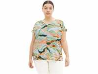 TOM TAILOR Damen 1035967 Plussize Bluse mit Muster, 31122 - Colorful Wavy...