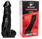 Dildo Steroid " Bodybuilder " 29,5x5,7cm, schwarz, realistisches weiches Flexxx