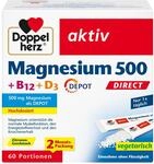 Doppelherz Magnesium 500 + B12 + D3 DIRECT mit DEPOT-Funktion - Magnesium als...