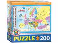 Eurographics 6200-5374 Europakarte 200 Teile Puzzle, Verschieden