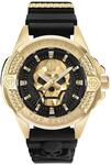 Philipp Plein Herren Analog Quarz Uhr mit Silikon Armband mid-33174