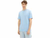 TOM TAILOR Denim Herren 1037655 Slim Fit T-Shirt in Unifarben aus Baumwolle,