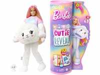 BARBIE Cutie Reveal - Plüschlamm mit beweglicher Barbie-Puppe, 10...