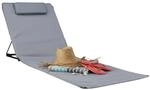 Relaxdays Strandmatte XXL, B x T: 60 x 195 cm, gepolsterte Sonnenliege mit