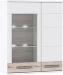 Forte TEMPRA2 B&uuml;cherregal 70 80, modernes Regal, wei&szlig;es Standregal, B&uuml;ro, Home