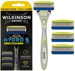 Wilkinson Sword - Hydro 5 Sensitive Rasierer f&uuml;r M&auml;nner, Rasiergriff + 4