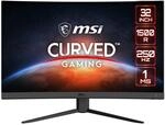 MSI G32C4X Gaming-PC-Monitor, gebogen, 31,5 Zoll FHD, VA 1500R, 1920 x 1080, 250 Hz /