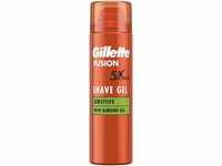 Gillette Fusion Bartpflege Rasiergel Männer (200 ml), mit Mandelöl, für