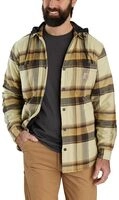 Carhartt Herren &Uuml;bergangsjacke Flannel Sherpa-Lined Hooded, Farbe:dark brown,